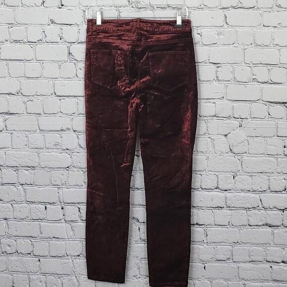 2/$20 Paige Hoxton Ankle Peg Velvet Pants Dark Red Size 28 – Flawed | Luxe Style - Picture 2 of 7